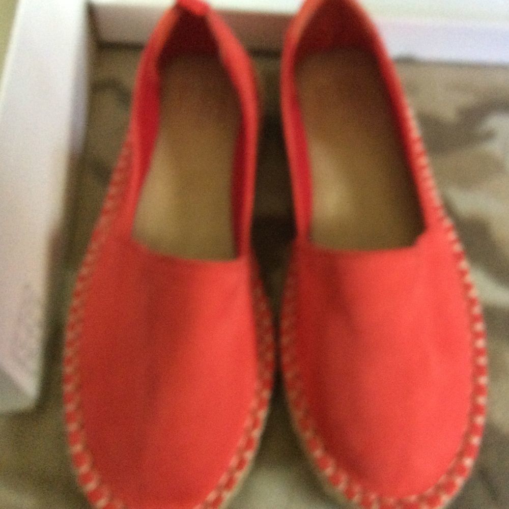 Coral /orange colour loafers